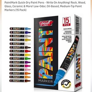 PaintMark Quick Dry Paint Pens-Write On Anything Oil Based Paint Markers 15 pk